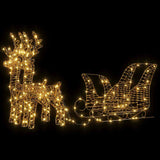 Slitta trainata da renna Bianco caldo 30 x 12 x 55 cm PET