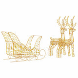 Slitta trainata da renna Bianco caldo 30 x 12 x 55 cm PET