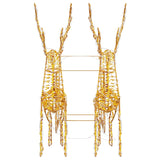 Slitta trainata da renna Bianco caldo 30 x 12 x 55 cm PET