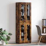 Credenza FLORIN Rovere fumé 60 x 35 x 182 cm Legno truciolato