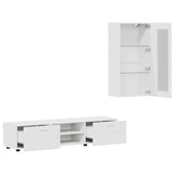 Set mobile TV con cassetto FLORIN Bianco Legno truciolato
