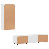 Set mobile TV con cassetto FLORIN Bianco Legno truciolato