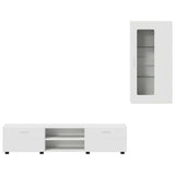 Set mobile TV con cassetto FLORIN Bianco Legno truciolato