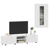 Set mobile TV con cassetto FLORIN Bianco Legno truciolato