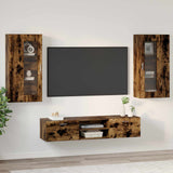 Set mobile TV FLORIN 3 pcs Rovere fumé Legno truciolato