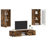 Set mobile TV FLORIN 3 pcs Rovere fumé Legno truciolato