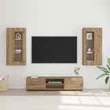 Set mobile TV FLORIN 3 pcs Rovere artigianale Legno truciolato