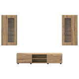 Set mobile TV FLORIN 3 pcs Rovere artigianale Legno truciolato