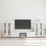 Set mobile TV con porta FLORIN 3 pcs Bianco Legno truciolato