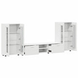 Set mobile TV con porta FLORIN 3 pcs Bianco Legno truciolato