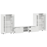 Set mobile TV con porta FLORIN 3 pcs Bianco Legno truciolato