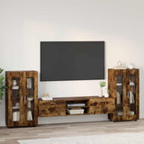Set mobile TV FLORIN 3 pcs Rovere fumé Legno truciolato