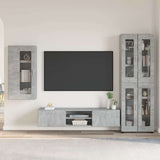 Set mobile TV FLORIN 3 pcs Grigio cemento Legno truciolato
