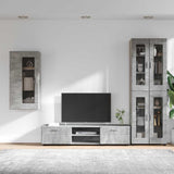 Set mobile TV FLORIN 3 pcs Grigio cemento Legno truciolato