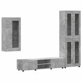 Set mobile TV FLORIN 3 pcs Grigio cemento Legno truciolato