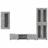 Set mobile TV FLORIN 3 pcs Grigio cemento Legno truciolato