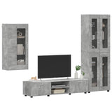 Set mobile TV FLORIN 3 pcs Grigio cemento Legno truciolato