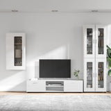 Set mobile TV FLORIN 3 pcs Bianco Lucido Legno truciolato