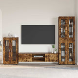 Set mobile TV FLORIN 3 pcs Rovere fumé Legno truciolato