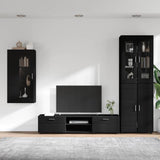 Set mobile TV con cassetto FLORIN 3 pcs Nero Legno truciolato