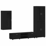 Set mobile TV con cassetto FLORIN 3 pcs Nero Legno truciolato