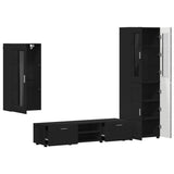 Set mobile TV con cassetto FLORIN 3 pcs Nero Legno truciolato