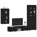 Set mobile TV con cassetto FLORIN 3 pcs Nero Legno truciolato