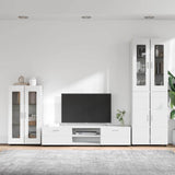 Set mobile TV con porta FLORIN 3 pcs Bianco Legno truciolato