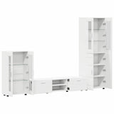 Set mobile TV con porta FLORIN 3 pcs Bianco Legno truciolato