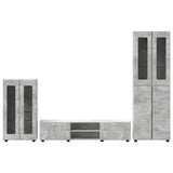 Set mobile TV FLORIN 3 pcs Grigio cemento Legno truciolato