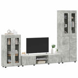 Set mobile TV FLORIN 3 pcs Grigio cemento Legno truciolato