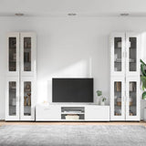 Set mobile TV con porta FLORIN 3 pcs Bianco Legno truciolato