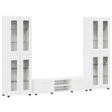 Set mobile TV con porta FLORIN 3 pcs Bianco Legno truciolato