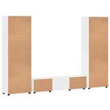 Set mobile TV con porta FLORIN 3 pcs Bianco Legno truciolato