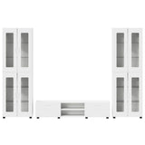 Set mobile TV con porta FLORIN 3 pcs Bianco Legno truciolato