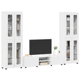 Set mobile TV con porta FLORIN 3 pcs Bianco Legno truciolato