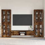 Set mobile TV FLORIN 3 pcs Rovere fumé Legno truciolato