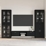 Set mobile TV con cassetto FLORIN 3 pcs Nero Legno truciolato