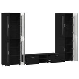 Set mobile TV con cassetto FLORIN 3 pcs Nero Legno truciolato