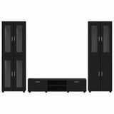 Set mobile TV con cassetto FLORIN 3 pcs Nero Legno truciolato