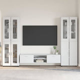 Set mobile TV FLORIN 3 pcs Bianco Lucido Legno truciolato