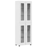 Set mobile TV FLORIN 3 pcs Bianco Lucido Legno truciolato