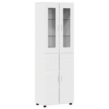 Set mobile TV FLORIN 3 pcs Bianco Lucido Legno truciolato