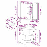 Set di mobili per il bagno TULUM 3 pcs Grigio cemento