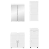 Set di mobili per il bagno TULUM 4 pcs Bianco Lucido