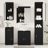 Set di mobili per il bagno TULUM 5 pcs Nero 60 x 34 x 63 cm
