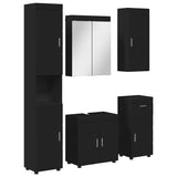 Set di mobili per il bagno TULUM 5 pcs Nero 60 x 34 x 63 cm