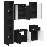 Set di mobili per il bagno TULUM 5 pcs Nero 60 x 34 x 63 cm