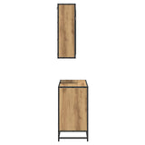 Set di mobili per il bagno 2 pz Rovere artigianale