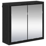 Set di mobili per il bagno 3 pcs Rovere Nero Legno truciolato